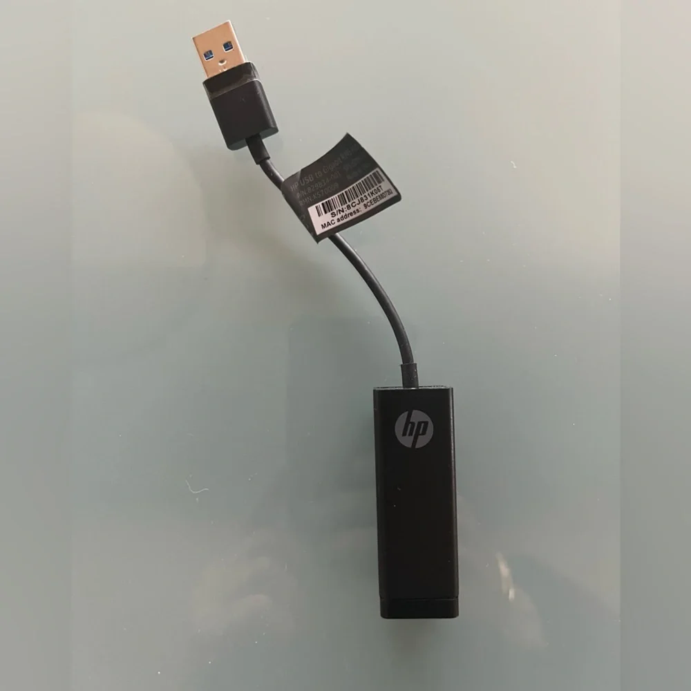 New Original HP USB-C to RJ-45 Adapter PN 829834-001 SPS 829941-001 Black